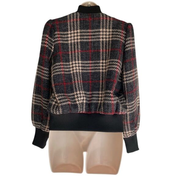 Express x Negin Mersalehi Plaid Bomber Jacket S - Picture 3 of 7